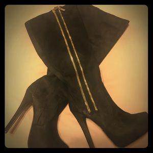 Stiletto Faux Suede Boots